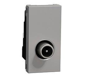 Unica New розетка TV 1 модуль алюміній Schneider Electric, NU346130