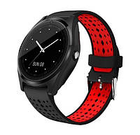 Умные смарт часы Smart Watch V9 (камера, SIM, карта памяти) black/red