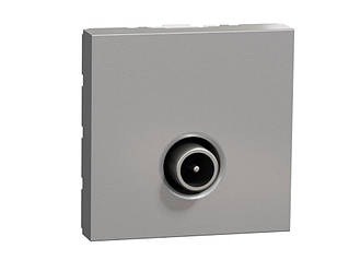 Unica New розетка TV 2 модуля алюміній Schneider Electric, NU346230