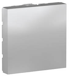 Unica New заглушка 45х45 2 модуля алюміній Schneider Electric, NU986630
