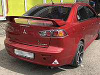 Спойлер на багажник Mitsubishi Lancer X / Митсубиши Лансер Х 10 (стеклопластик, под покраску)