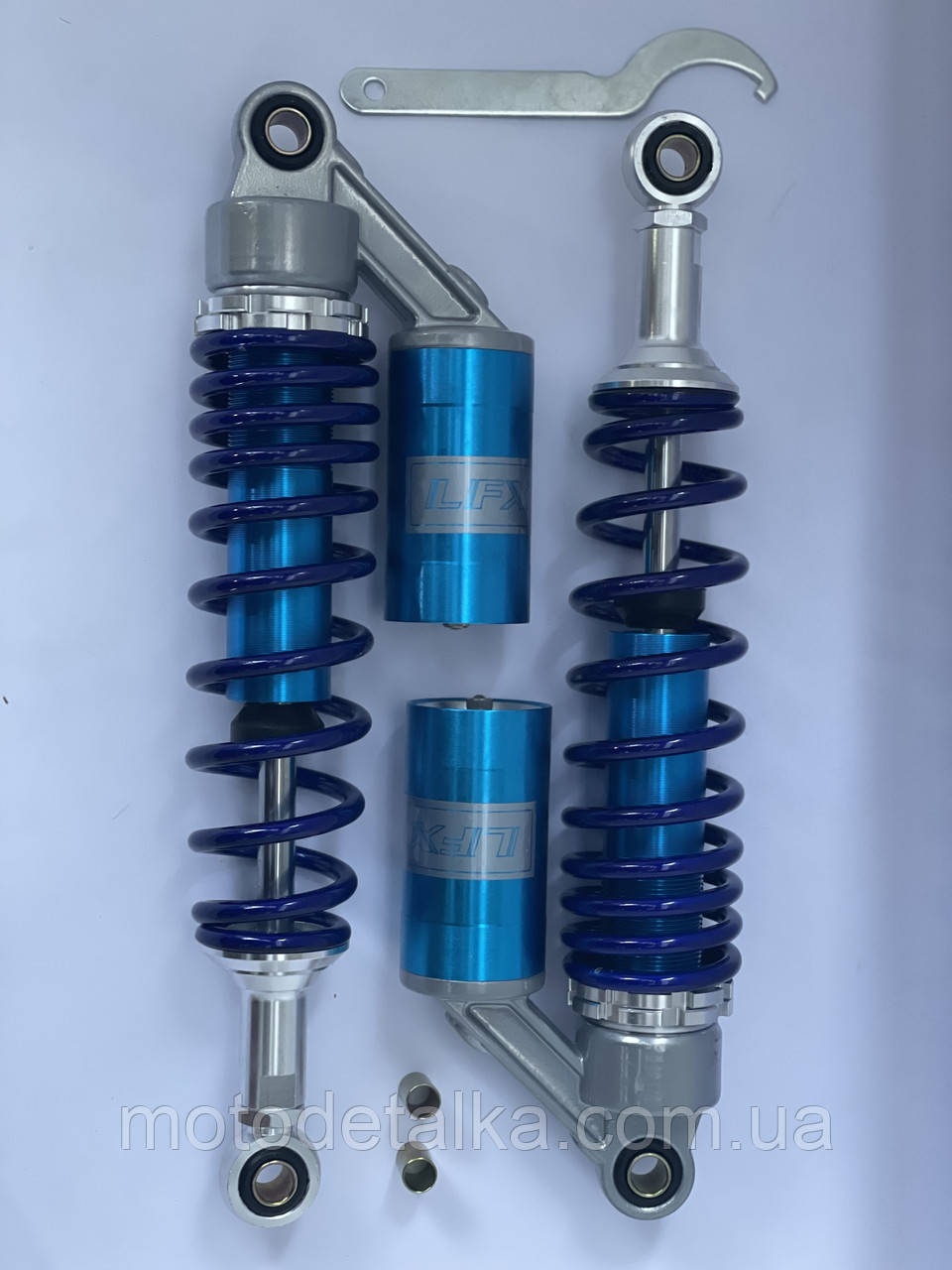 Амортизатори (пара) Дельта, Альфа 340 mm, газомасляні (Сині) LFX