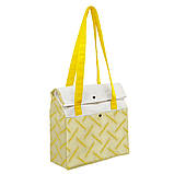 Сумка жіноча тканинна з бавовни саржа стильна практична містка illusion (38х48х14 см) 260 г/кв. м., фото 5