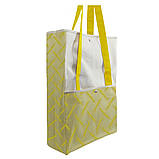 Сумка жіноча тканинна з бавовни саржа стильна практична містка illusion (38х48х14 см) 260 г/кв. м., фото 4