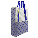 Сумка стильна жіноча для покупок із саржі практична містка illusion (38х48х14см) 260 г/м2., фото 2