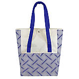 Сумка стильна жіноча для покупок із саржі практична містка illusion (38х48х14см) 260 г/м2., фото 4