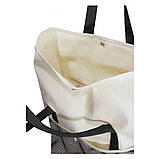 Сумка модна жіноча для покупок із саржі практична містка illusion (38х48х14см) 260 г/кв.м.чорна, фото 4