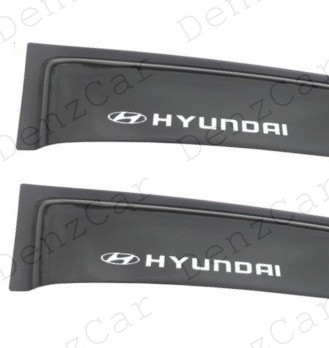 Ветровики Hyundai IX 35 2009 (на скотче)\Дефлекторы окон Хюндай IX 35 - фото 2 - id-p244218123
