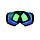 Окуляри лижні Be Nice Білий корпус, Синьо-зелена лінза, фото 2
