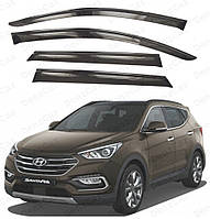 Ветровики Hyundai Santa Fe III 2012 (на скотче)\Дефлекторы окон Хюндай Санта Фе 3