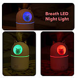 Зволожувач повітря з підсвічуванням Humidifier H20 8023 кішка, рожевий, фото 4