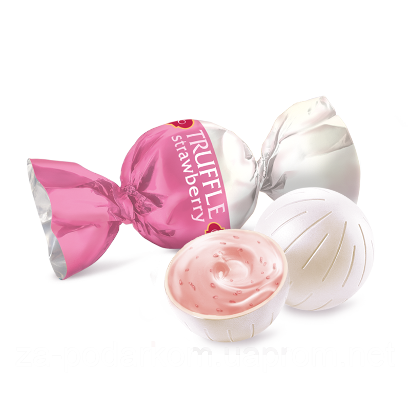 Трюфель полуниця білий шоколад TRUFFLE АВК