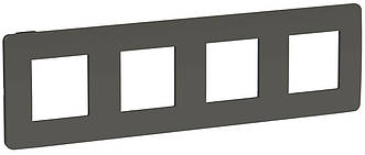 Unica New Studio Color рамка 4-постова димчасто-сірий-антрацит Schneider Electric, NU280822