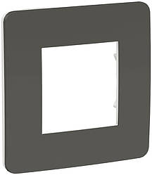 Unica New Studio Color рамка 1-постова димчасто-сірий-білий Schneider Electric, NU280221