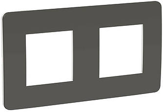 Unica New Studio Color рамка 2-постова димчасто-сірий-білий Schneider Electric, NU280421
