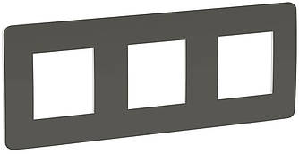 Unica New Studio Color рамка 3-постова димчасто-сірий-білий Schneider Electric, NU280621
