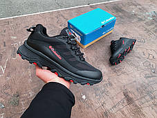 Чоловічі кросівки Columbia на флісі Black Red чорні з червоним, фото 4