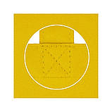 Жовта сумка Шопер бавовняна Avoska стильний зручний для принту з кольорової саржі (35х41х7 см), фото 4