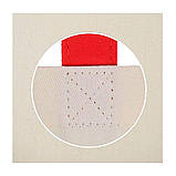 Еко-сумка з бавовни для покупок "Comby" (43х40х14 см) 240 г/кв.м незабарвлена з червоним, фото 4