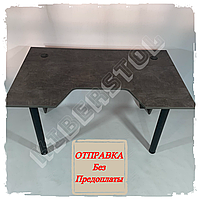 Компьютерный геймерский игровой стол KiberStol - Square Dark Concrete