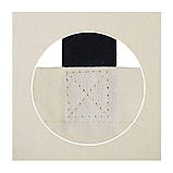 Еко-сумка з бавовни для покупок "Comby" (43х40х14 см) 240 г/кв.м незабарвлена з чорним, фото 3