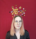 Новорічні аксесуари для фотосесії Новорічна корона з зірками Новорічний обруч для дорослих та підлітків, фото 2