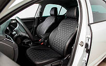 Чохли салону Peugeot 308 2008-2012 Еко-шкіра, Ромб /чорні (пежо 308) Seintex