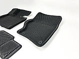 3D єва килимки в салон Audi Q7 (2006-2015) чорні EVA 5шт Seintex (ауді ку7), фото 4