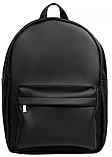 Жіночий чорний рюкзак зі штучної шкіри для повсякденного носіння, фото 2