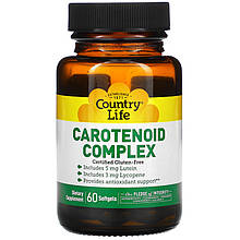 Комплекс каротиноїдів Country Life "Carotenoid Complex" (60 гелевих капсул)
