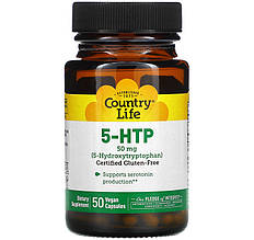 5-гідрокситриптофан Country Life "5-HTP" 50 мг (50 капсул)