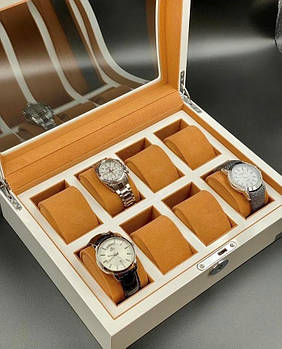 Скринька для зберігання годинника біла, дерев'яна Salvadore WB/3034/WH