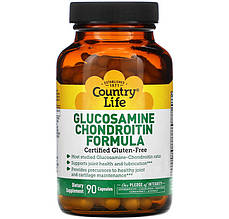 Глюкозамін хондроїтин формула Country Life "Glucosamine Chondroitin Formula" для суглобів і зв'язок (90 капсул)