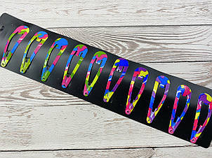 Заколки тік-так 5 см кольорові 10 шт/уп.