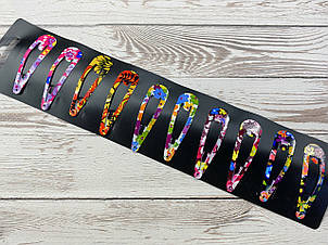 Заколки тік-так 5 см кольорові 10 шт/уп.