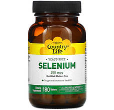 Селен Country Life "Selenium" 100 мкг (180 таблеток)