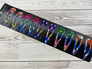 Заколки тік-так 5 см кольорові 10 шт/уп.