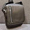 Чоловіча сумка на плече месенджер шкіряна зручна міська для документів стильна, фото 5