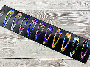 Заколки тік-так 5 см кольорові 10 шт/уп.