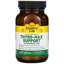 Підтримка щитоподібної залози Country Life, Rapid Release "Thyro-Max Support" (60 таблеток)