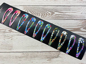 Заколки тік-так 5 см кольорові 10 шт/уп.