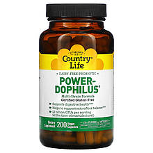 Пробіотики Country Life "Power-Dophilus" (200 капсул)