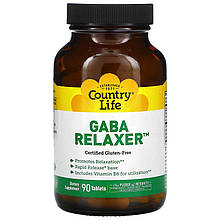 Гамма-аміномасляна кислота Country Life "GABA Relaxer" (90 таблеток)