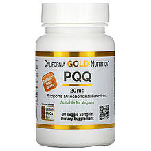 Пірролохінолінхінон California GOLD Nutrition "PQQ" 20 мг (30 капсул)