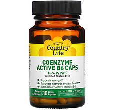 Коензим вітаміну В6 Country Life "Coenzyme Active B6 Caps" (30 капсул)