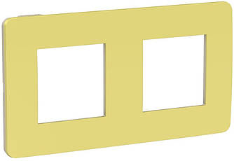 Unica New Studio Color рамка 2-постова зелене яблуко-беж Schneider Electric, NU280412