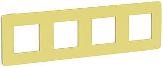 Unica New Studio Color рамка 4-постова зелене яблуко-беж Schneider Electric, NU280812