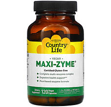 Комплекс ферментів Country Life "Maxi-Zyme Caps" (120 капсул)