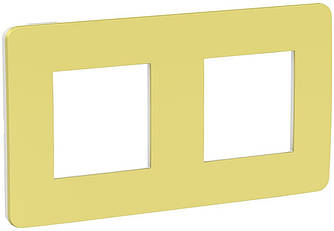 Unica New Studio Color рамка 2-постова зелене яблуко-білий Schneider Electric, NU280411