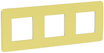Unica New Studio Color рамка 3-постова зелене яблуко-білий Schneider Electric, NU280611